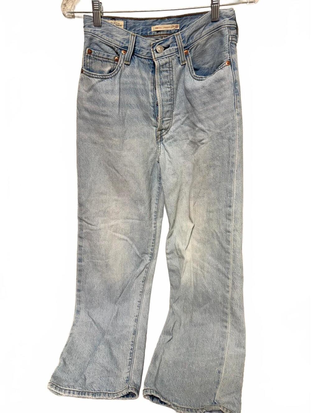 Levi's Premium Ribcage Straight Jeans Light Wash Size 27